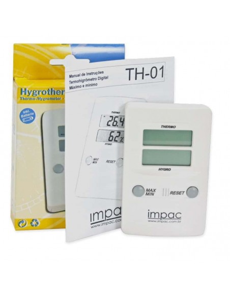 Termohigrômetro Digital Temperatura e Umidade Interna TH-01