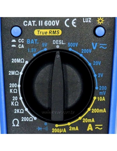 Multímetro True RMS 3 ½ Dígitos IP-302TR Impac