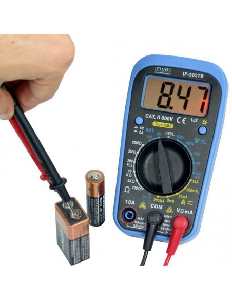 Multímetro True RMS 3 ½ Dígitos IP-302TR Impac