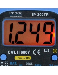 Multímetro True RMS 3 ½ Dígitos IP-302TR Impac 2