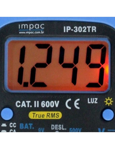Multímetro True RMS 3 ½ Dígitos IP-302TR Impac
