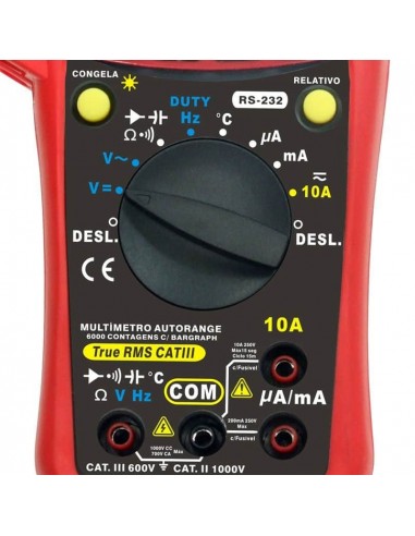 Multímetro RS-232 True RMS 3 5/6 Dígitos IP-370TR Impac