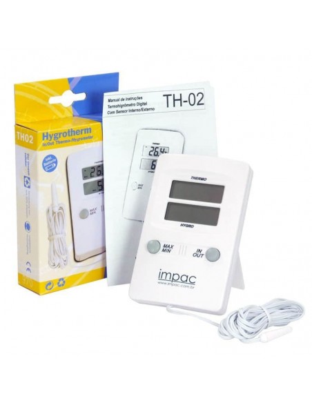 Medidor de umidade de mesa e parede TH-02 Impac