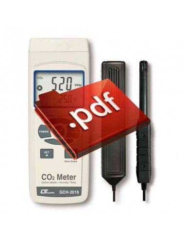 Medidor de co2 Dióxido de Carbono, Temperatura e Umidade GCH-2018