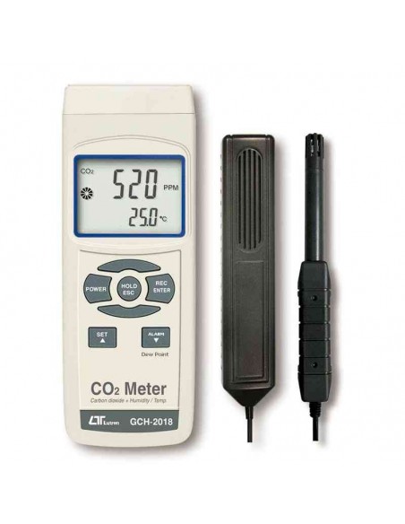 Medidor de co2 Dióxido de Carbono, Temperatura e Umidade GCH-2018