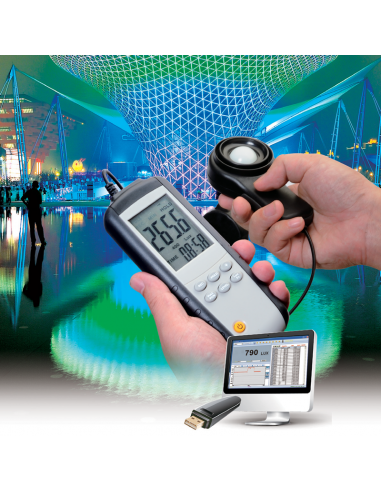 Luxímetro Datalogger 400.000 LUX DT-3808 Medição Luz