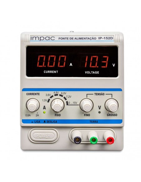Fonte de Alimentação Digital 15V 2A - IP152D