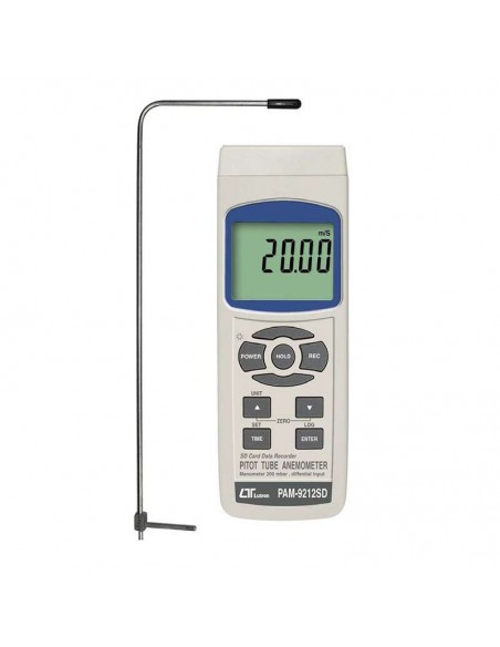 Anemômetro Tubo Pitot mede até100 m/s. AM-9212 Lutron