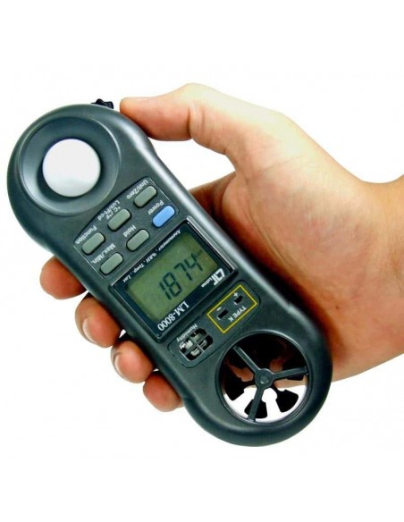 Anemômetro Termohigro Luxímetro Digital LM-8000 Lutron