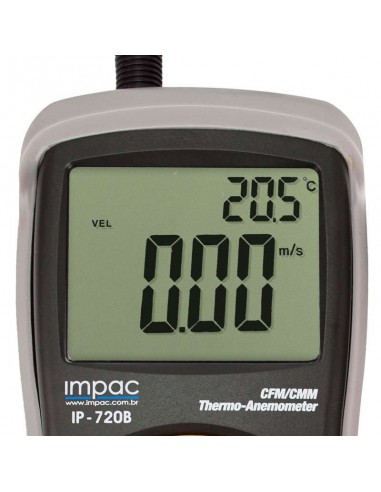 Anemômetro Térmico com Fluxo de Ar CFM/CMM IP-720B