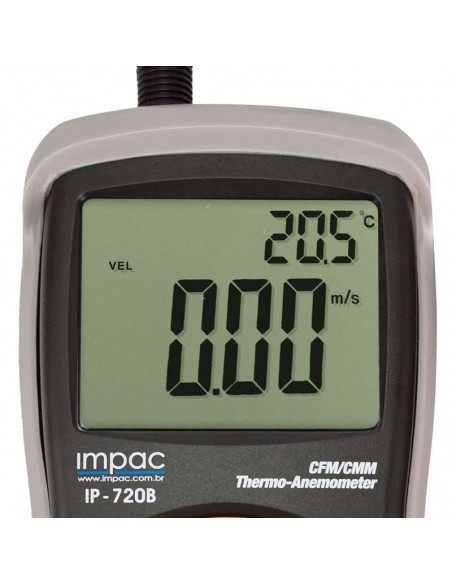Anemômetro Térmico com Fluxo de Ar CFM/CMM IP-720B