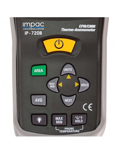 Anemômetro Térmico com Fluxo de Ar CFM/CMM IP-720B