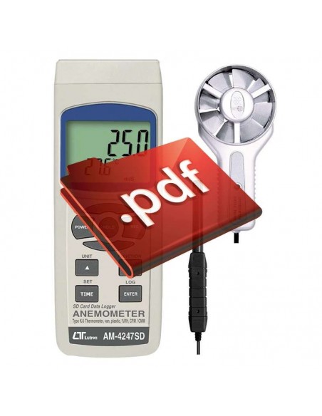 Anemômetro hélice metálica AM-4247SD