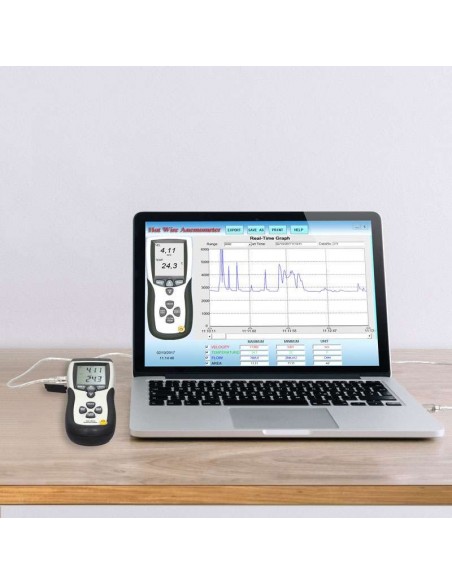 Anemômetro Fio Quente Digital Hot Wire IP 8880 Impac